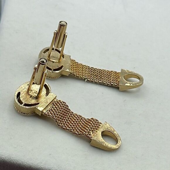 Vintage Tiger eye wrap around cuff links. - Picture 5 of 9